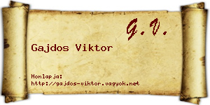 Gajdos Viktor névjegykártya